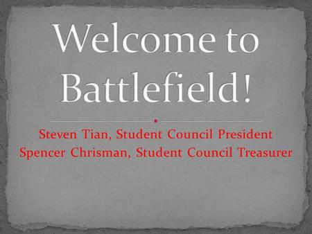 Welcome to Battlefield!