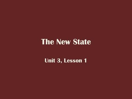 The New State Unit 3, Lesson 1. Statehood for Ohio More and more settlers moved to the Ohio Territory – Census  official population count – Showed more.