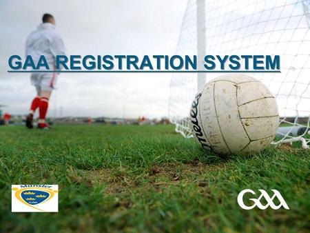GAA REGISTRATION SYSTEM. © GAA 2 Presentation title in footer INTRODUCTION  New online registration system developed by Servasport and the I.T. committee.