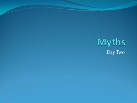 Day Two. Myth 5 – A Story of Hospitality 1. What order does Zeus give to mortals? He orders the people on earth to give food, drink, and shelter to any.