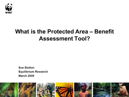 What is the Protected Area – Benefit Assessment Tool? Sue Stolton Equilibrium Research March 2009.
