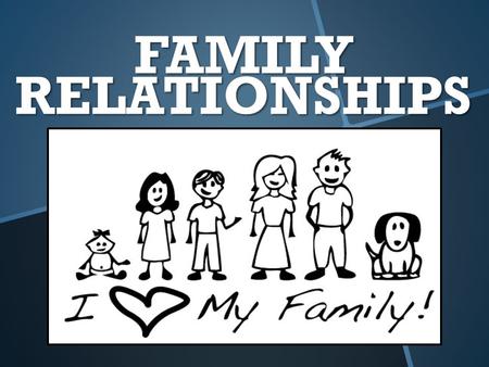 FAMILY RELATIONSHIPS. What Is A Relationship? An interaction between two or more people. Who Does A Family Relationship Involve? What Is A Relationship?