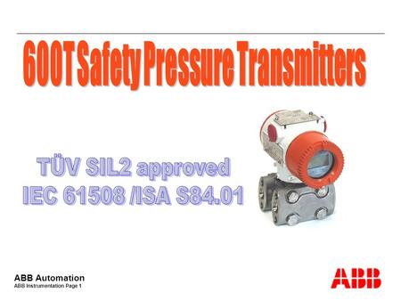 600T Safety Pressure Transmitters