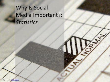 Why Is Social Media Important?: Statistics Photo Credit: kevindooleykevindooley.