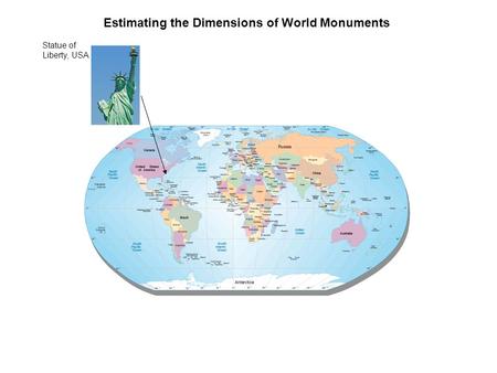 Estimating the Dimensions of World Monuments Statue of Liberty, USA.