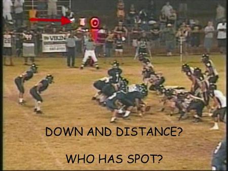 DOWN AND DISTANCE? WHO HAS SPOT?. BACK IN FOOTBALL MODE!!! FACTORS?