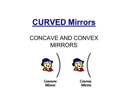 CONCAVE AND CONVEX MIRRORS