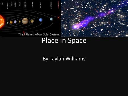 Place in Space By Taylah Williams. What is a light year? Q1:The fastest thing that we know of is light which travels at a speed of 186,000 miles or 300,000.