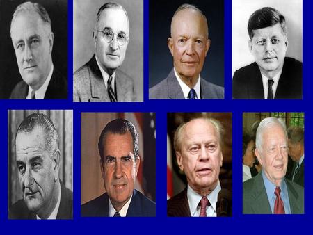 The 8 occupants of the Oval Office between 1941 and 1980. Who were they and which party did they represent?