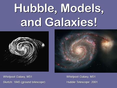 Hubble, Models, and Galaxies!