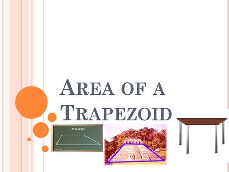 A REA OF A T RAPEZOID. B Y D EFINITION Trapezoid – a quadrilateral (4-sided figure) with one pair of parallel sides.