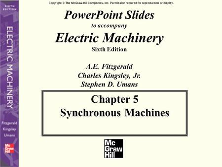 5.1 INTRODUCTION TO POLYPHASE SYNCHRONOUS MACHINES