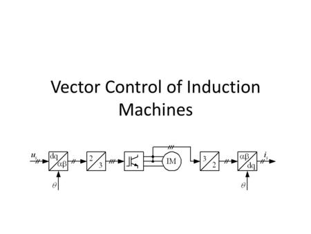 Vector Control of Induction Machines