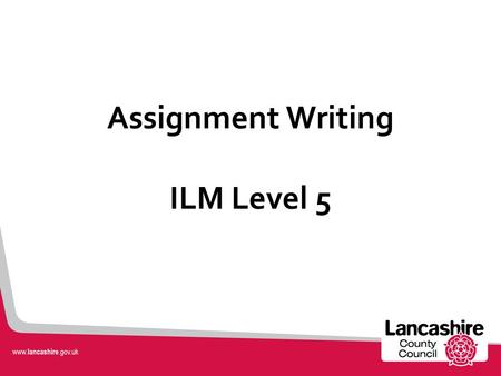 Assignment Writing ILM Level 5