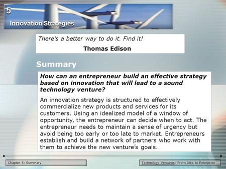 5 Summary Innovation Strategies