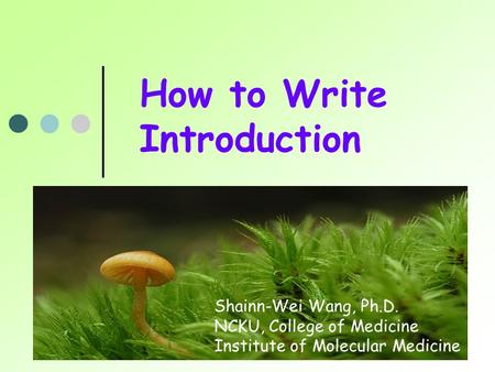 How to Write Introduction