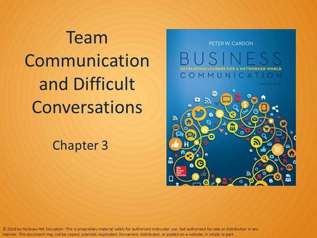 Team Communication and Difficult Conversations