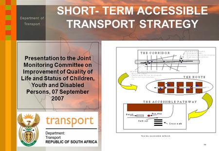 SHORT- TERM ACCESSIBLE TRANSPORT STRATEGY Department of Transport Presentation to the Joint Monitoring Committee on Improvement of Quality of Life and.