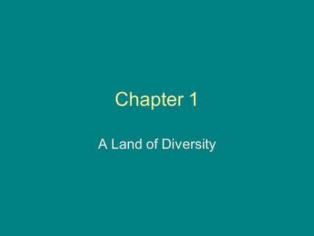 Chapter 1 A Land of Diversity. Section 1 (p.5-8) topographyPhysical terrain.
