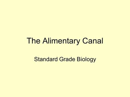Standard Grade Biology