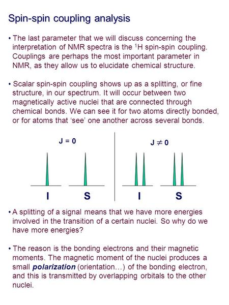 Spin-spin coupling analysis