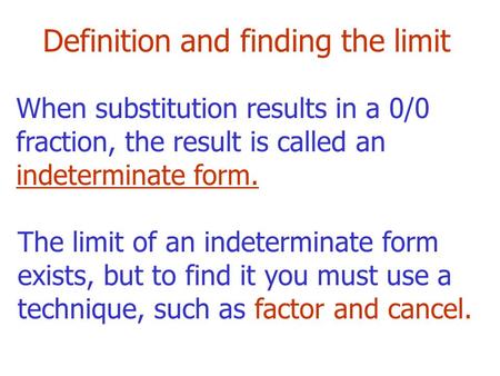 Definition and finding the limit