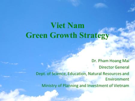 Viet Nam Green Growth Strategy