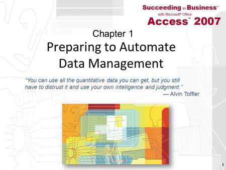 Preparing to Automate Data Management