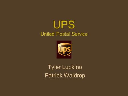 UPS United Postal Service