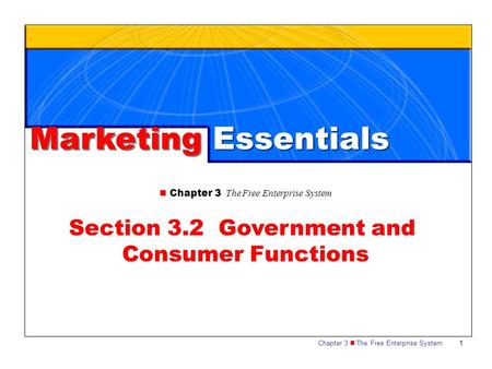 Section 3.2 Government and Consumer Functions