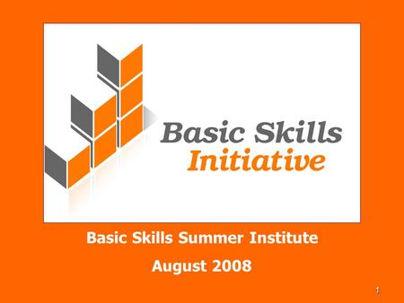 1 Basic Skills Summer Institute August 2008. 2 BSI Success Rates Do you know how many basic skills students succeed in basic skills classes? And why should.