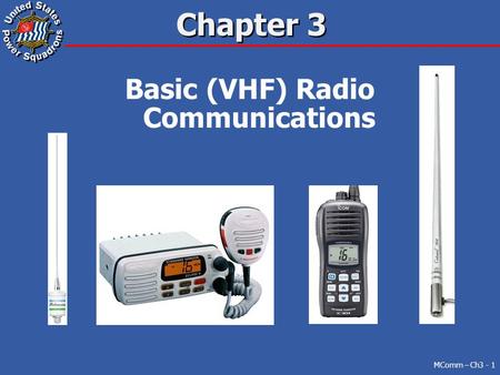 Basic (VHF) Radio Communications