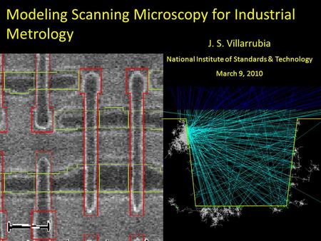 Nanomanufacturing Metrology 1 Modeling Scanning Microscopy for Industrial Metrology J. S. Villarrubia National Institute of Standards & Technology March.