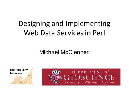 Designing and Implementing Web Data Services in Perl