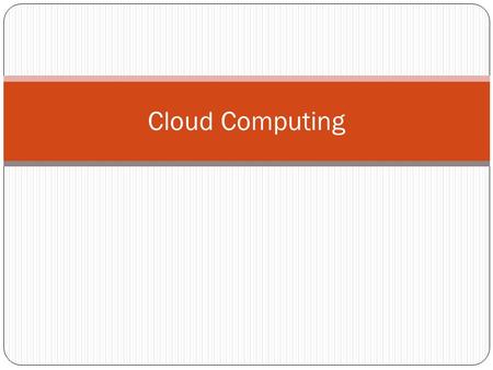 Cloud Computing. What is it? Cloud computing is the concept of where a large number of computers are connected to a large storage computer, where each.