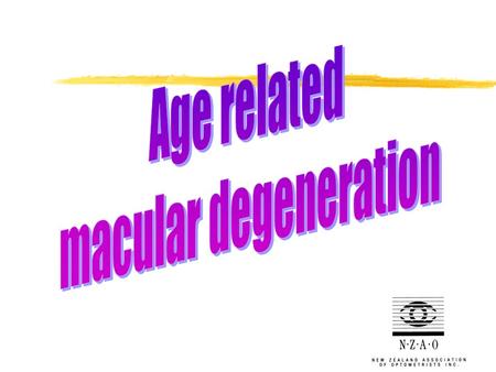 Age-related macular degeneration (ARMD) Damage or breakdown of the macula that occurs with age.