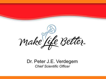 Dr. Peter J.E. Verdegem Chief Scientific Officer.
