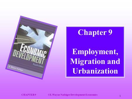 Chapter 9 Employment, Migration and Urbanization