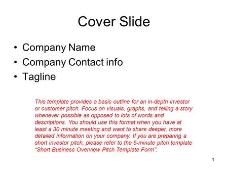Cover Slide Company Name