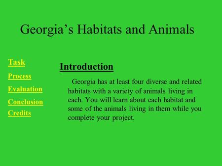 Georgia’s Habitats and Animals