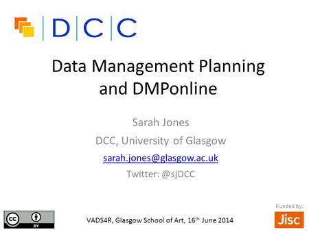 Data Management Planning and DMPonline
