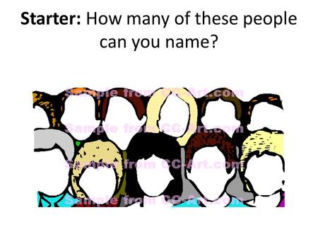 Starter: How many of these people can you name?. Government and Politics Induction All – Will know what the AS Government and Politics course involves.