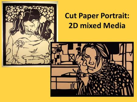 Cut Paper Portrait: 2D mixed Media. Japanese Artist Risa Fukui.