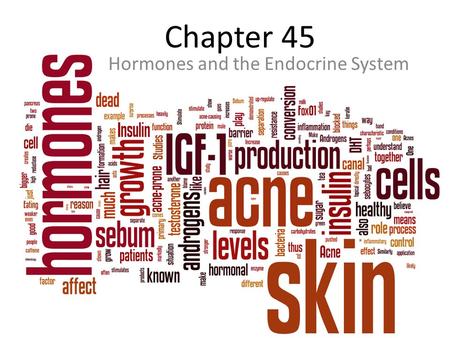 Chapter 45 Hormones and the Endocrine System.