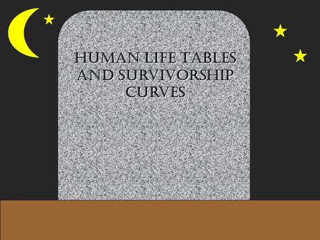 Human Life Tables and Survivorship Curves