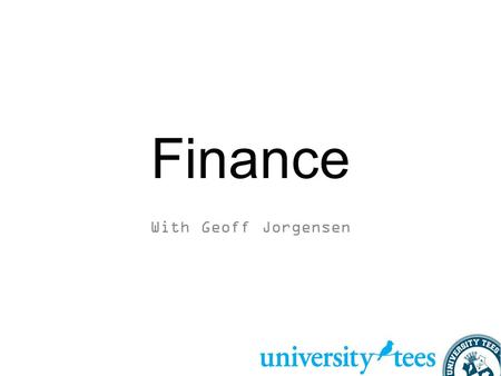 Finance With Geoff Jorgensen. General overview Commissions Order Payment Accounts Receivable Questions to ask Geoff.