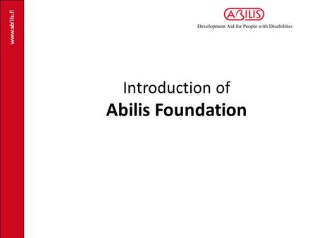 Introduction of Abilis Foundation