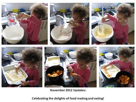 November 2012 Updates: Celebrating the delights of food making and eating!