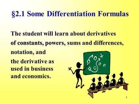 §2.1 Some Differentiation Formulas