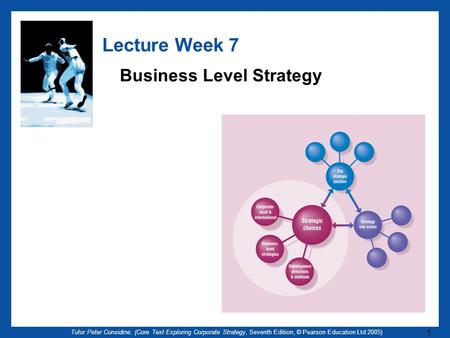 Tutor Peter Considine. (Core Text Exploring Corporate Strategy, Seventh Edition, © Pearson Education Ltd 2005) 1 Lecture Week 7 Business Level Strategy.